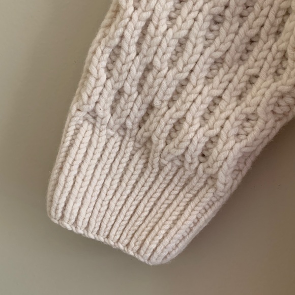 MARC JACOBS Cozy Cream Chunky Knit Turtleneck Sweater top - Size M - Picture 6 of 10